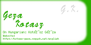 geza kotasz business card